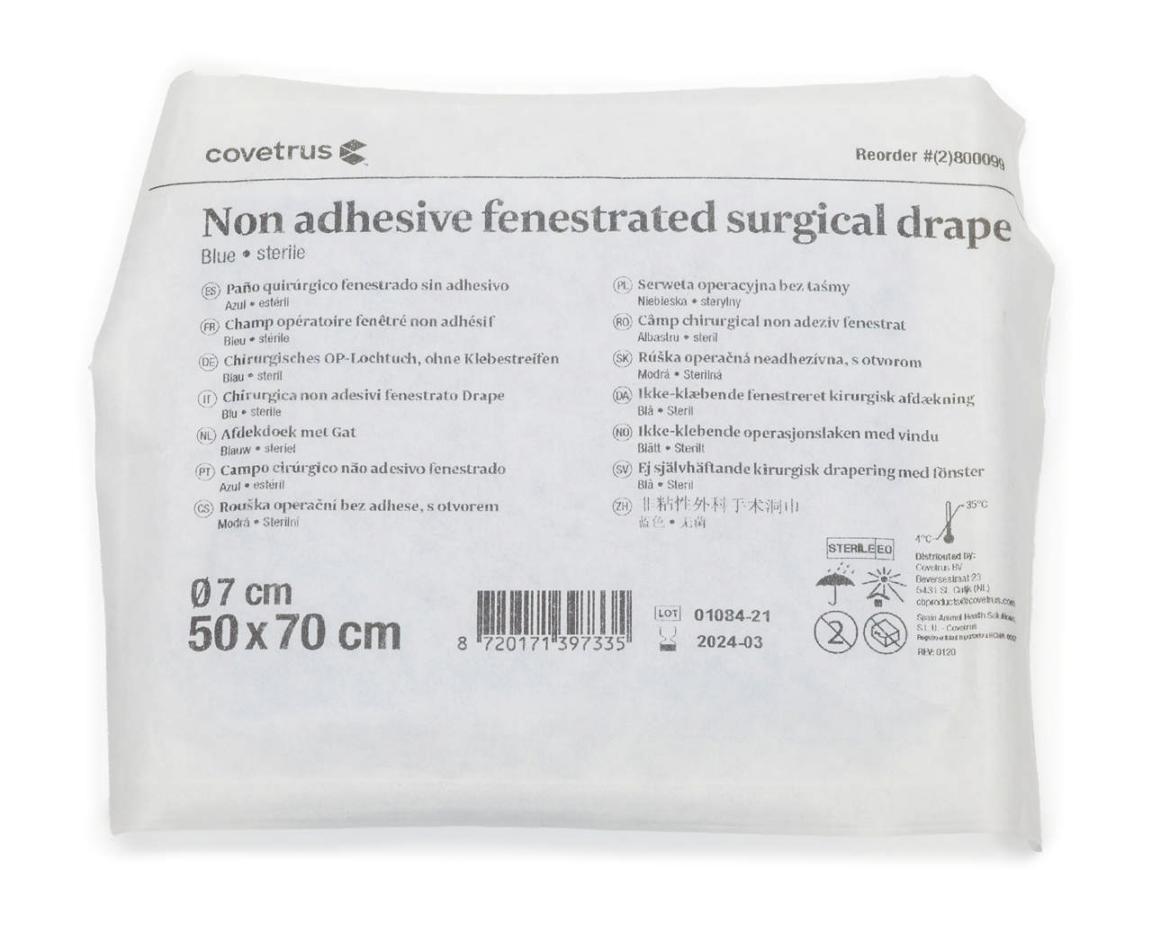 Non-adhesive Fenestrated Drape