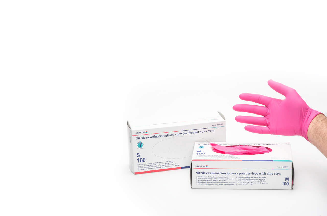 Nitrile Examination Gloves Aloe Vera