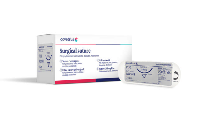 Suture PDO - 3/8 circle, reverse cutting - 3/8RC24