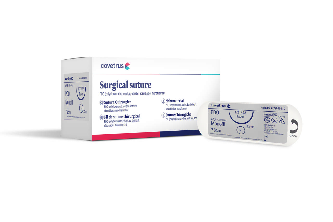 Suture PDO - 1/2 circle, round bodied, taperpoint - 1/2TP22