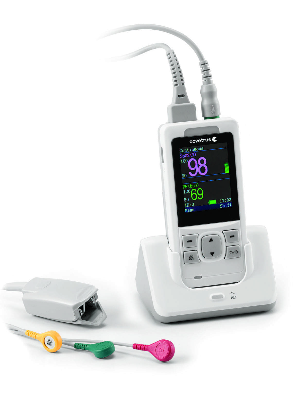 Handheld veterinary monitor with ECG function