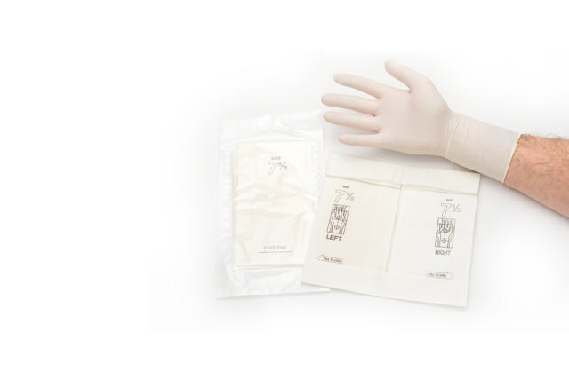 Guantes estériles de látex sin polvo para cirujanos