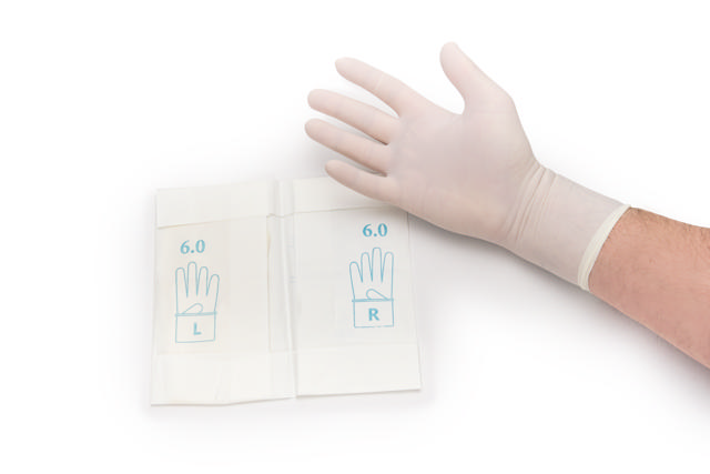 Guantes estériles de látex en polvo para cirujanos