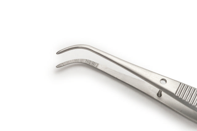 Pinza ocular Iris apósito recto