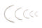 Suture Needles - Spring Eye, 12/pk - 1/2 circle, reverse cutting
