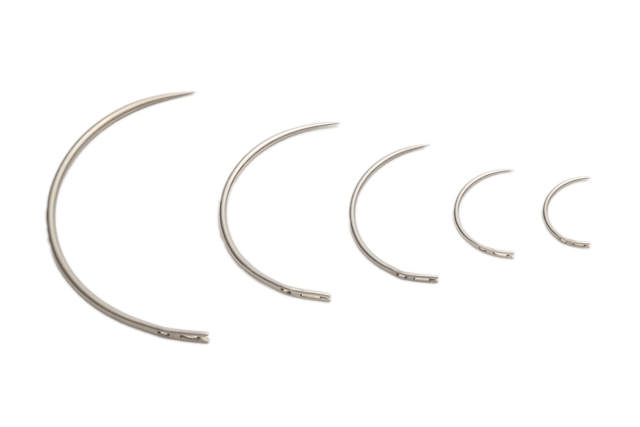 Suture Needles - Spring Eye, 12/pk - 1/2 circle, reverse cutting