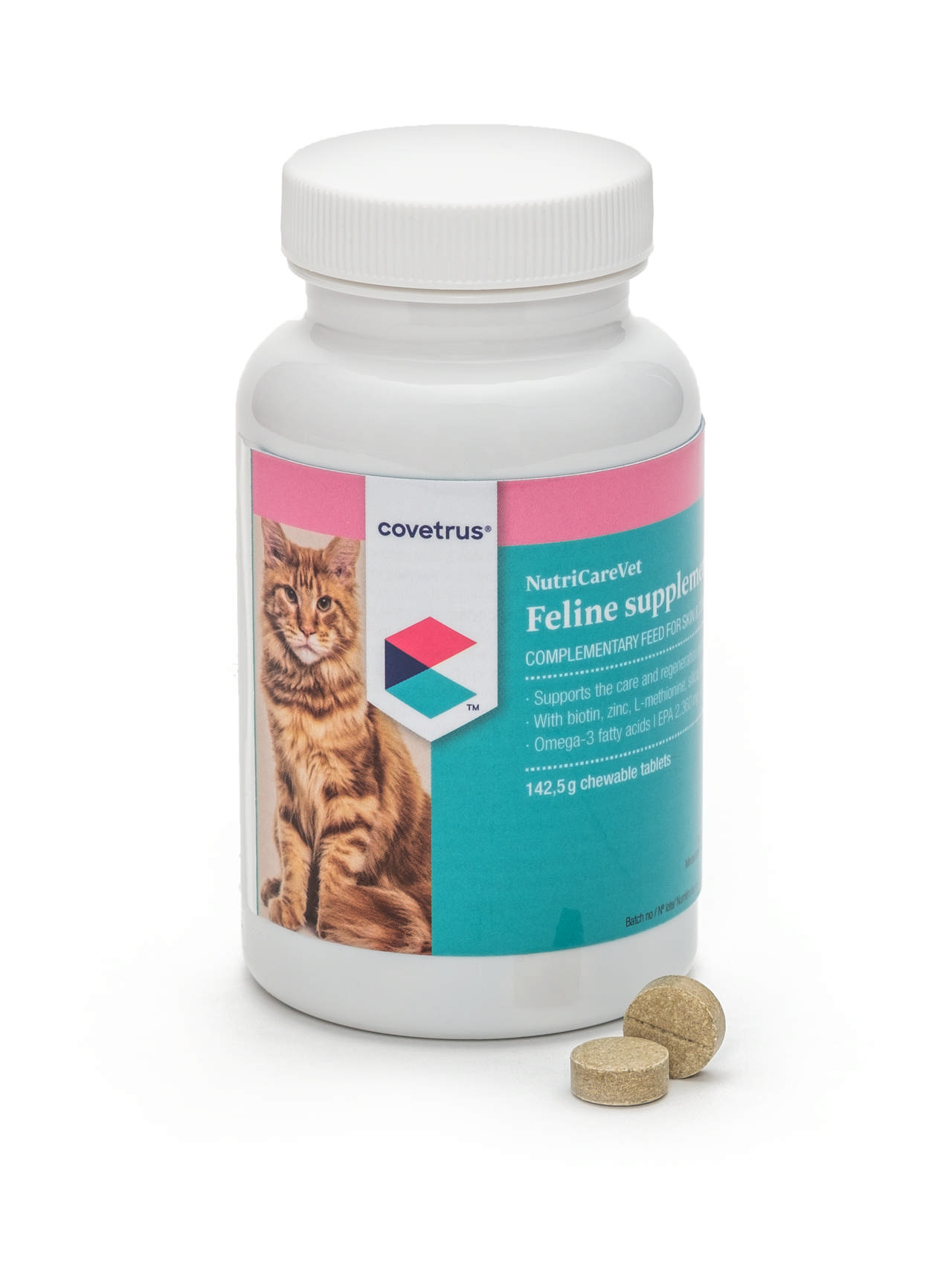 NutriCareVet Feline Supplement for Skin & Coat Support Chewable Tablets