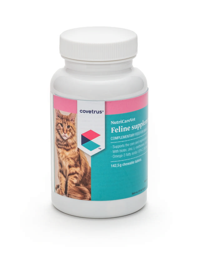 NutriCareVet Feline Supplement for Skin & Coat Support Chewable Tablets