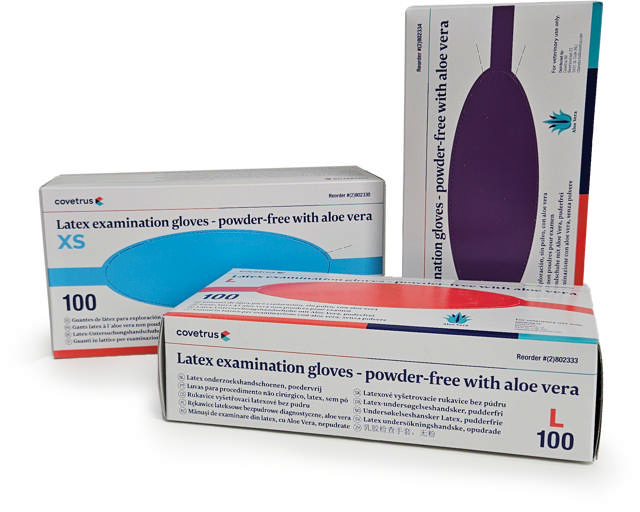 Latex Examination Gloves Aloe Vera