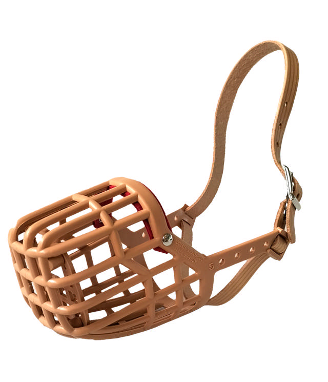 Dog Muzzle with Leather Strap
