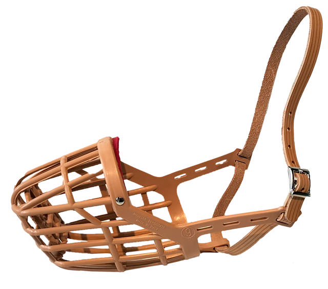 Dog Muzzle with Leather Strap